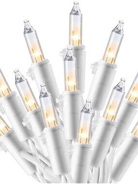 Christmas String Lights Indoor Outdoor 100 LED Warm White Fairy Lights 21FT Deco